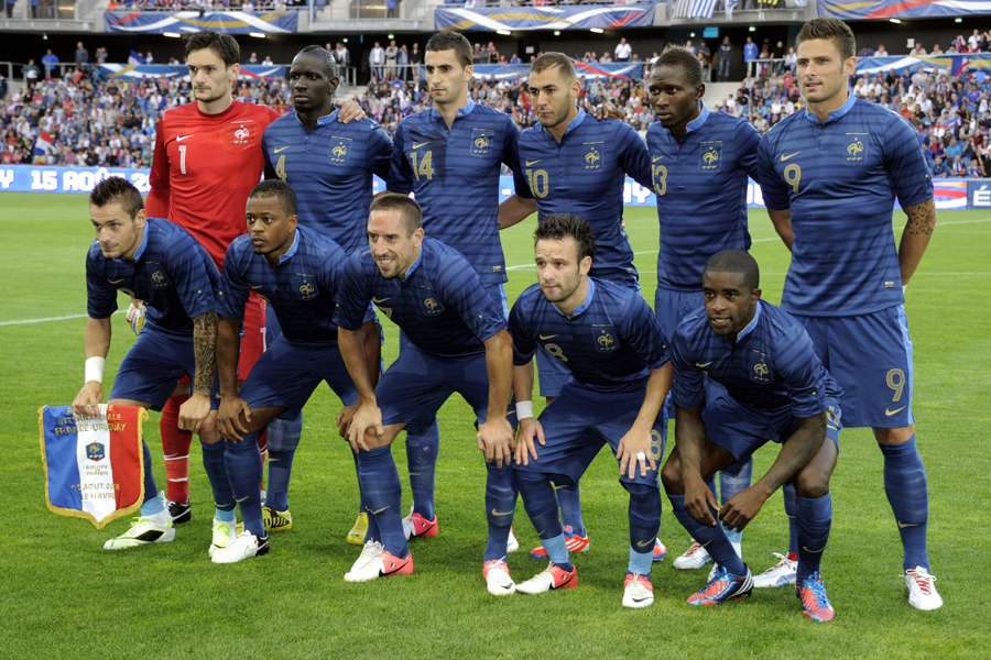 Le groupe des Bleus pour la Coupe du Monde