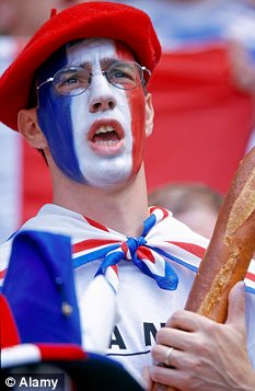 supporter français béret baguette