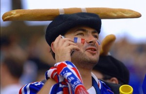 déguisement supporter français baguette béret