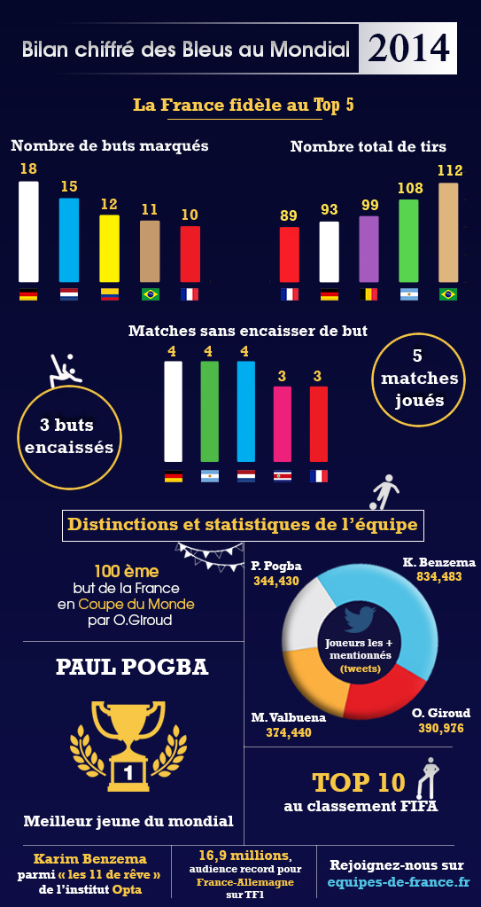 infographie Bleus mondial 2014 france